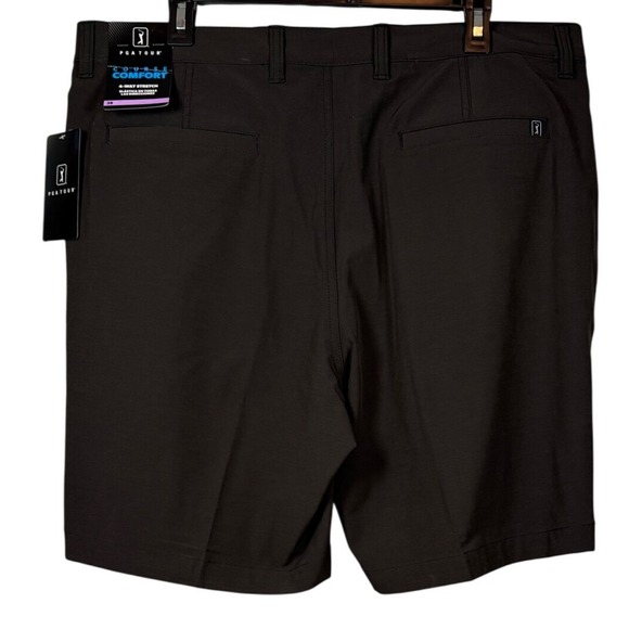 NWT PGA Tour Course Comfort, 4-Way Stretch, Black, Size 38 - Picture 2 of 11